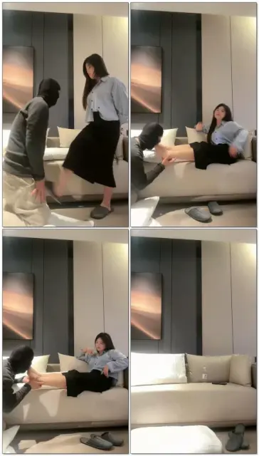 【子熙大人】玩死贱货舔脚+耳光全体重踩脸留下脚印