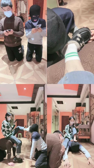 【子衿】双奴-磕头求虐/踩踏/碾压狗爪/舔脏鞋底/袜子塞嘴