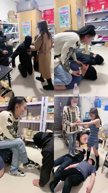 【领主老大】重刑-开发快递站女老板/全体重踩踏