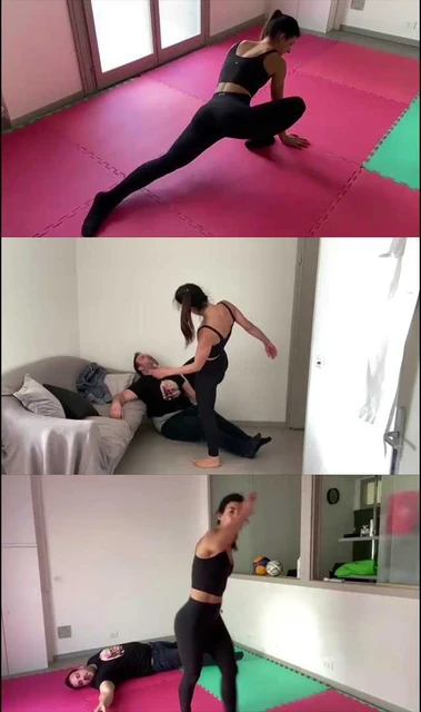 【欧美女王】跆拳道妻子的家庭暴力,真实踢脸,啪啪狠扇