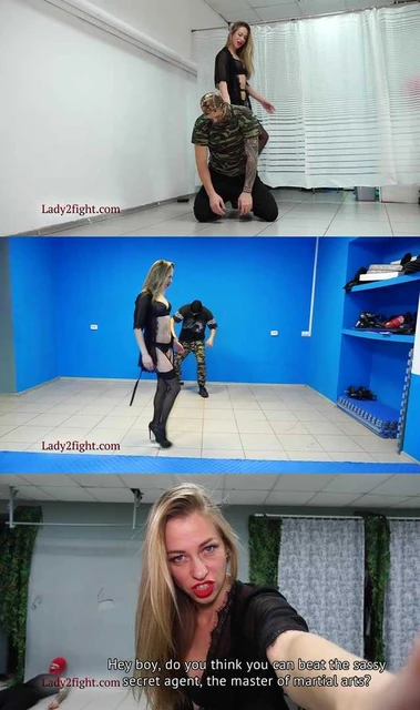 【欧美女王】(重磅)lora女王重磅大片,性感睡衣高跟踢打fbi 第二部