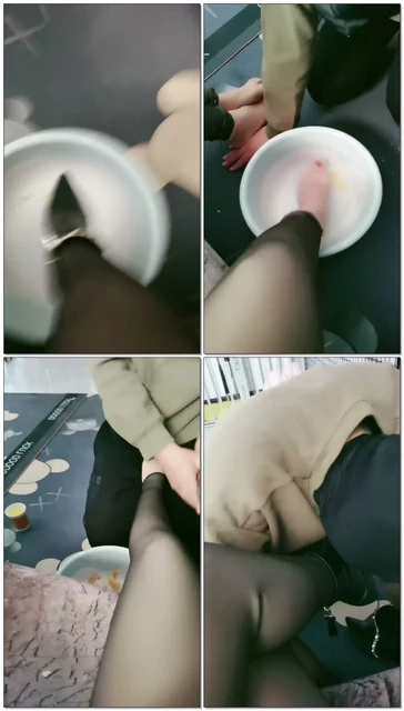 【沐颜s】沐颜s和若莞双主TJ圈养奴的早餐