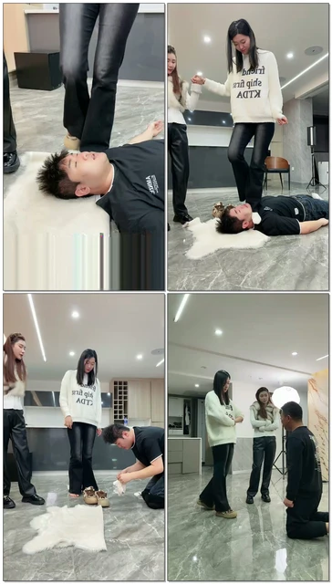 【麋鹿银儿】新素人系列(一)踩头脑,提档耳光骑马