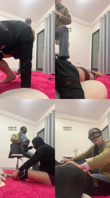 【姗姗】腿绞/高跟黑棉袜踩踏/鞭打