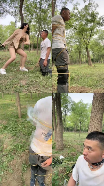 【喵主】户外虐-五花大绑强制虐打