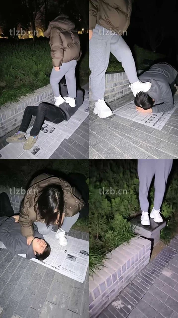 【冰爷】户外-骑马骑脖/运动鞋白袜踩踏