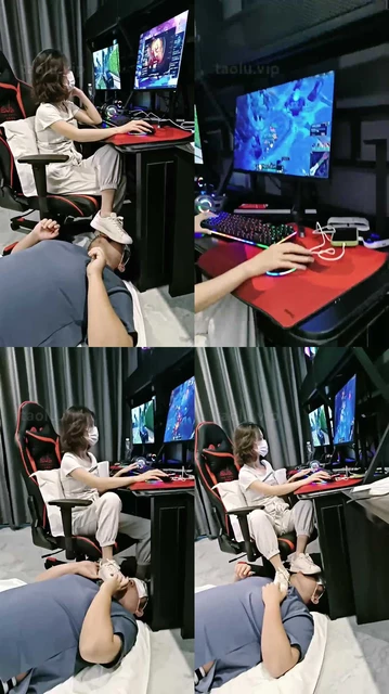 【妮卢娜】电竞主播小白鞋踩狗