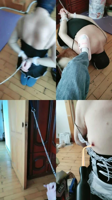 【桉】反绑变装奴虐乳/拖鞋白袜踩