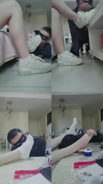 【文文文】跪舔主人脏鞋白袜/碾压踩踏【双视角版】