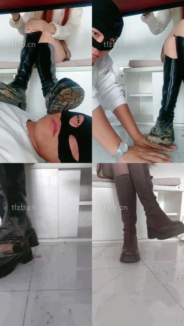 【玥悦】超脏泥巴脏长靴底踩狗