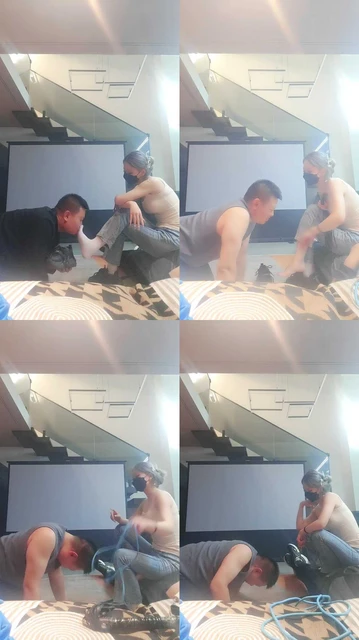 【诗琪】双奴踩踏-舔不好鞋袜就鞭打惩罚