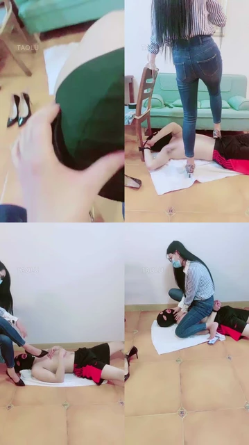 【长春小溪S】开发学生狗高跟踩踏