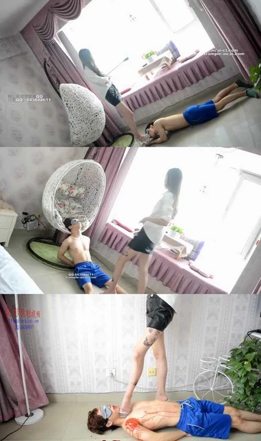 【奴隶岛】水晶高跟狠踩虐待小奴