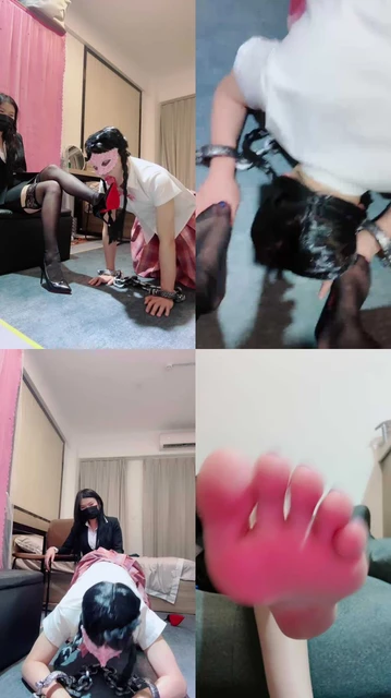【甜心教主】羞辱变装CD-铁链囚禁/电击狗/强制舔鞋