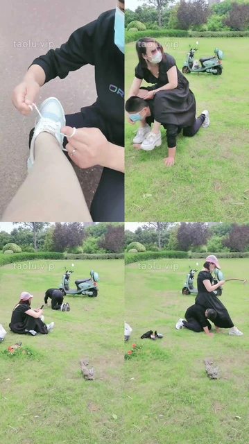 【美容院S】户外公园遛-狗爬行/舔白鞋/叼鞋叼丝袜/鞭子抽