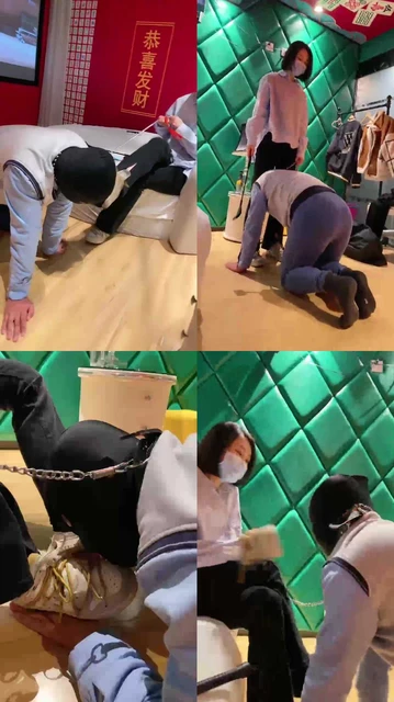 【Q月】脏老爹鞋黑棉袜辱-转胯踩踏强制闻舔