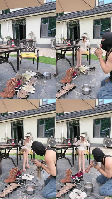 【沅芷大人】户外圈养-家奴清理一波脏泥巴鞋