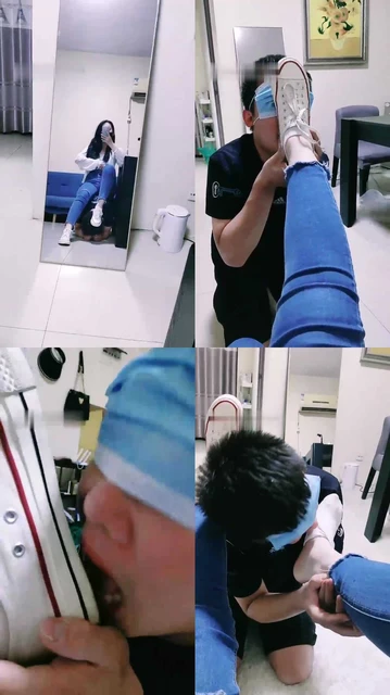 【露娜】帆布鞋白袜蹂躏