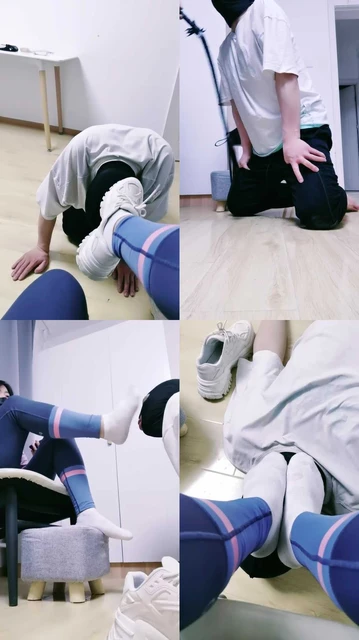 【路遥】健身后原味棉袜辱/鞭打