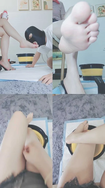 【灵竹】裸足脚喂酸奶/吮吸脚趾缝