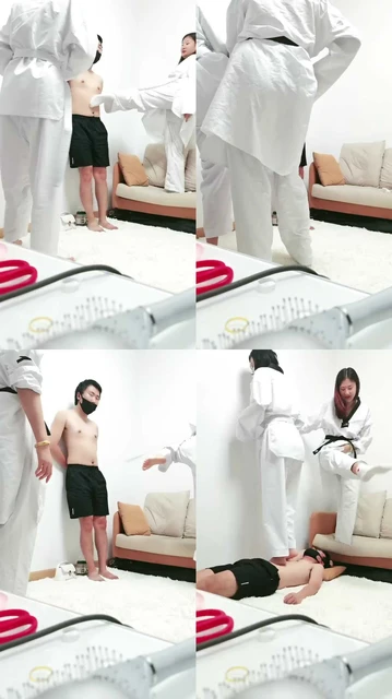 【高兴】双S-跆拳道女神暴力踢踹虐打