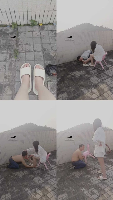 【囡囡】午后带贱狗天台晒太阳