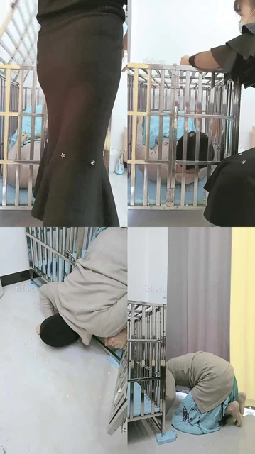 【朱迪女王】圈养狗笼囚禁