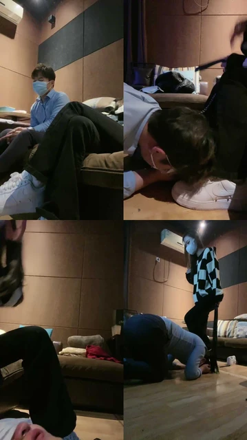 【九九女王】私人影院开发学弟做狗