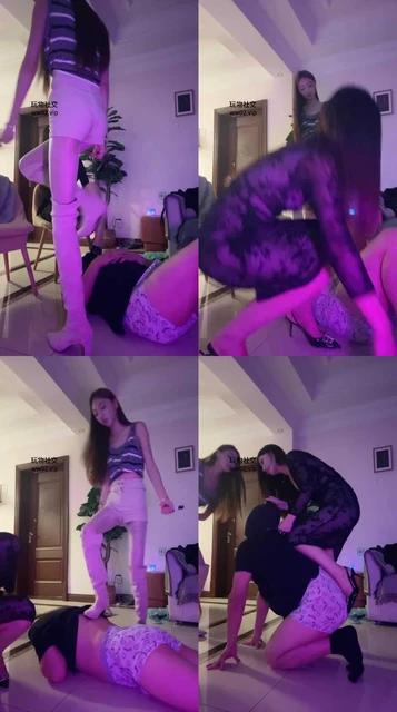 【凉子】双S-高跟长靴踩踏/掐乳鞭打/踢裆【双视角版】