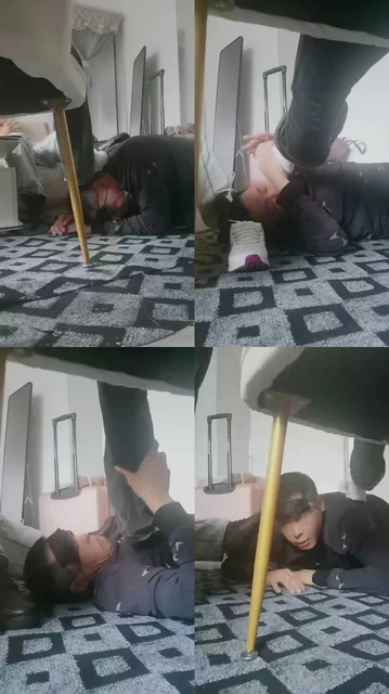 【文文文】桌底视角-做学生双S的脚下奴【下】