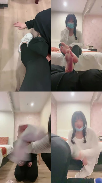 【西西】闻舔学生主训练以后的原味/全体重踩踏/耳光sp