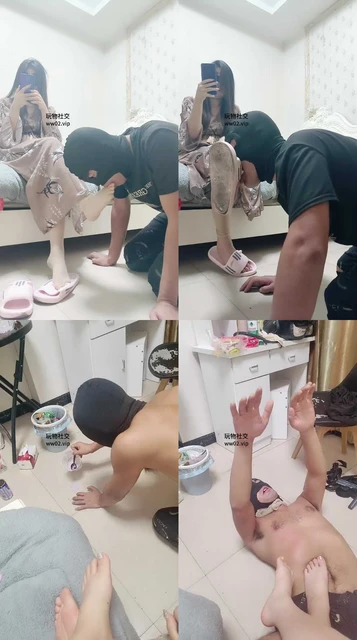 【苏苏不苏】原味裸足狂舔/清理脏拖鞋/鞭打滴蜡