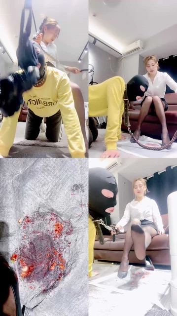 【莴汐】御姐高跟黑丝踩食物喂食