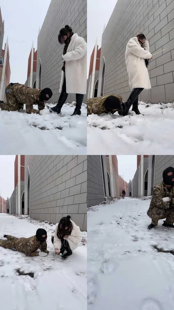 【辣姐】冰天雪地虐狗被路人偶遇-翻车