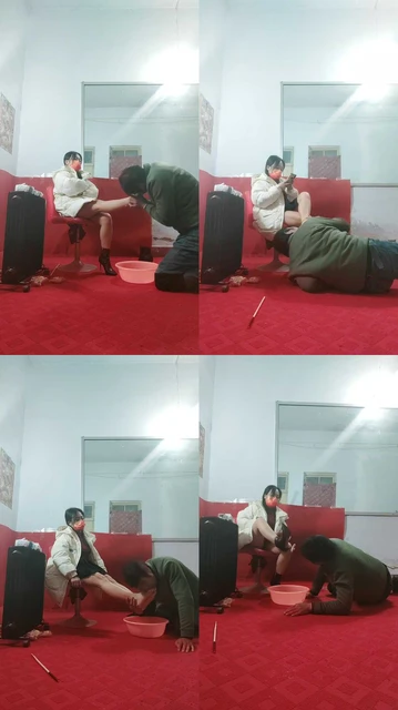 【沐颜s】老狗牛奶舔脚圣水面包