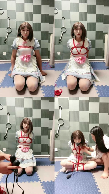 【盈盈S】花式直播坐缚,充气口塞堵嘴