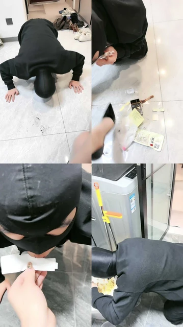 【芮兮夫妻SS】调贱狗，吃烟头，马桶里吃黄金泡面