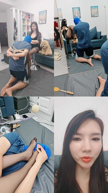 【木子大大】捆绑强制虐/揪耳朵/耳光/跪舔高跟黑丝/踩踏插嘴