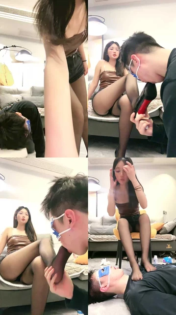 【尤雾】车模长腿S-闻舔腋下/嘴喂酸奶/转胯狗爬