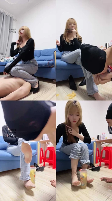 【小妍】高跟肉丝脚碾压喂食/坐脸窒息