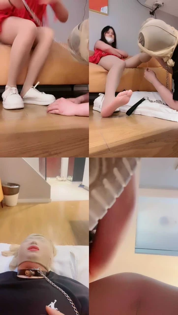 【西西】洛丽塔S-小白鞋肉丝闻舔/中指鄙视/裸足狂舔