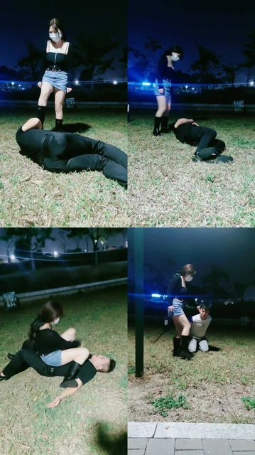 【雪琪琪】户外美女虐打醉汉