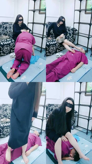 【绾颜】白领下班裸足踩家奴