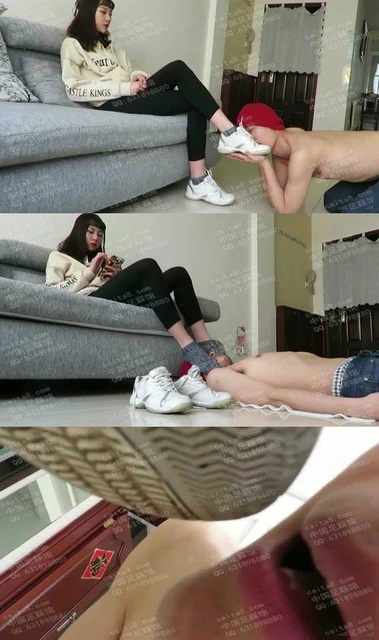 【小黑屋】跪舔00后天使女主肮脏的运动鞋底!