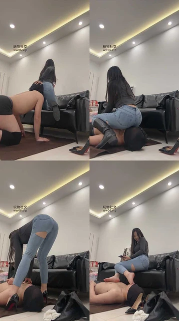 【缈缈】紧身牛仔裤坐脸