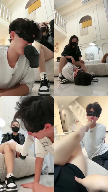 【辣姐】棉袜AJ玩晓奶狗