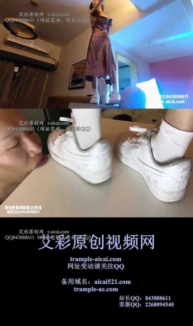 【素人】美竹姐姐的白色空军一号踩舌头
