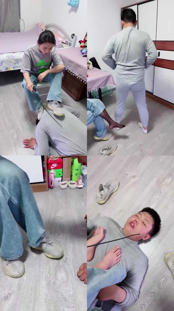 【潘妮】背着订婚的女朋友来给主人舔脚