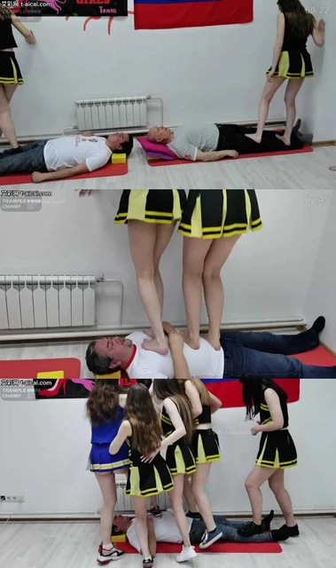 【欧美女王】1小时莫斯科美少女团踩踏!群踩+群坐+群腿绞+集体骑脖子+群踩脚垫