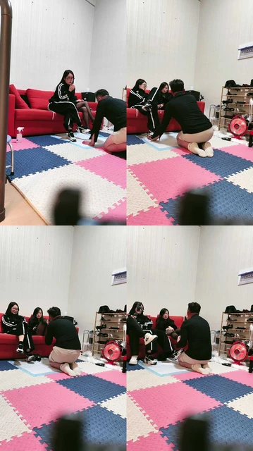 【model月焱S】素人姐妹浅玩私奴小灰